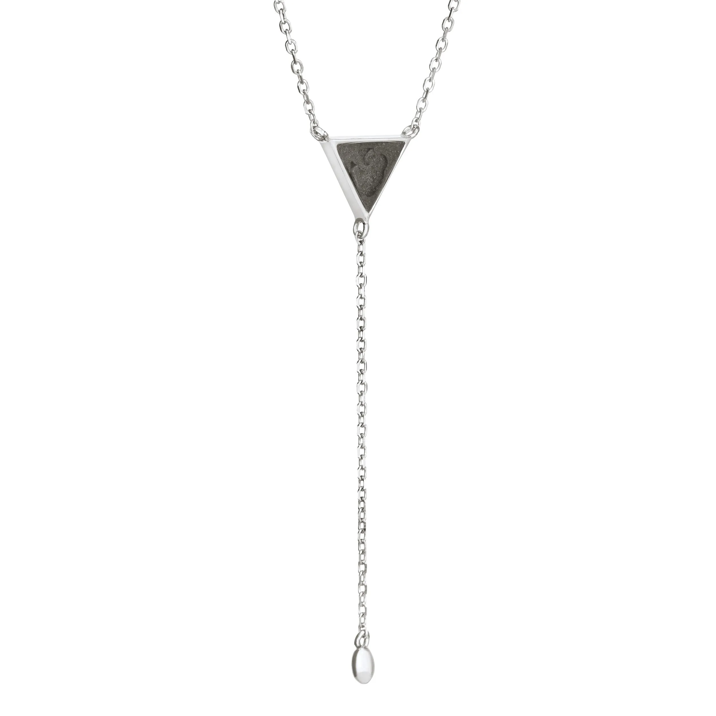 Lariat Cremation Necklace in Sterling Silver
