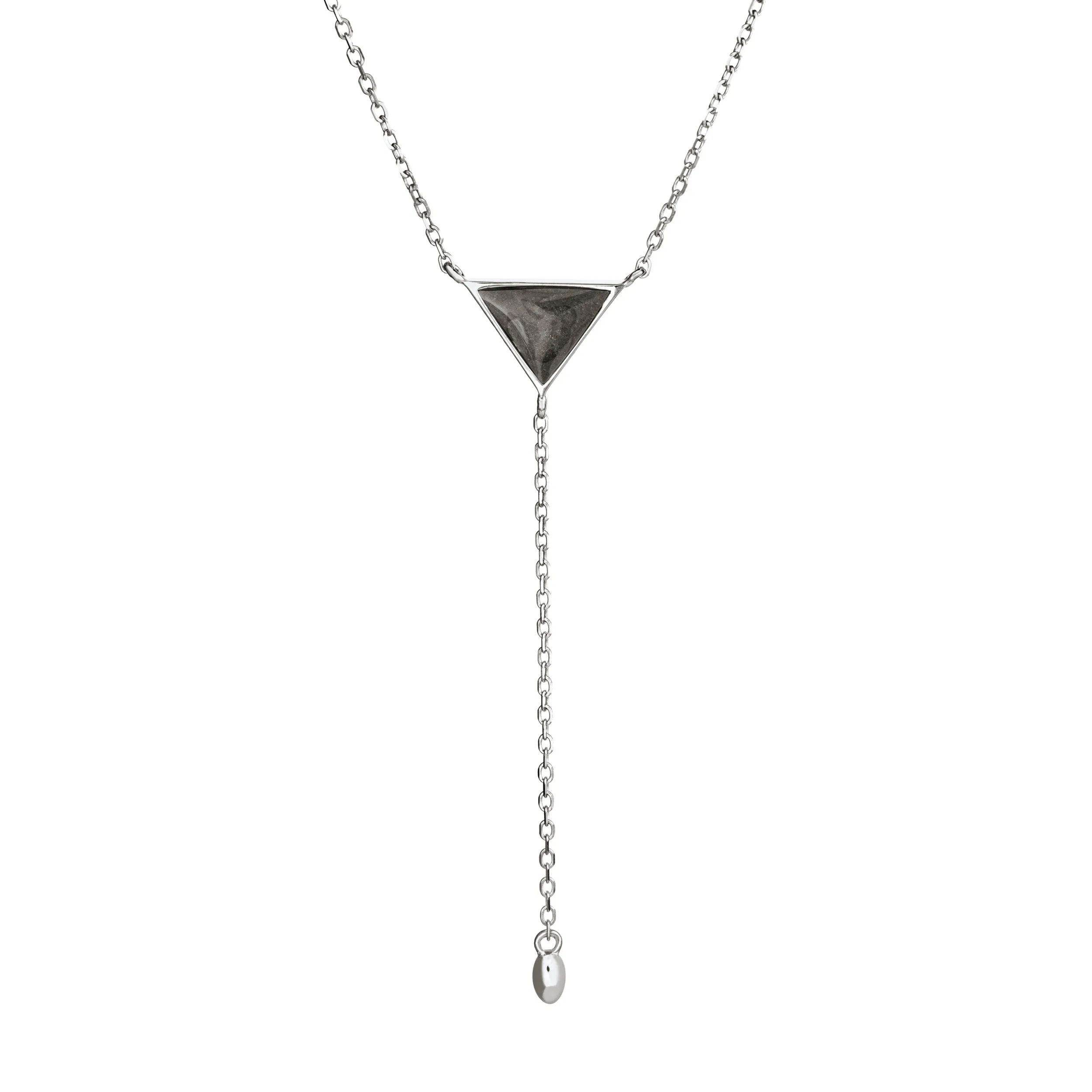Lariat Cremation Necklace in Sterling Silver