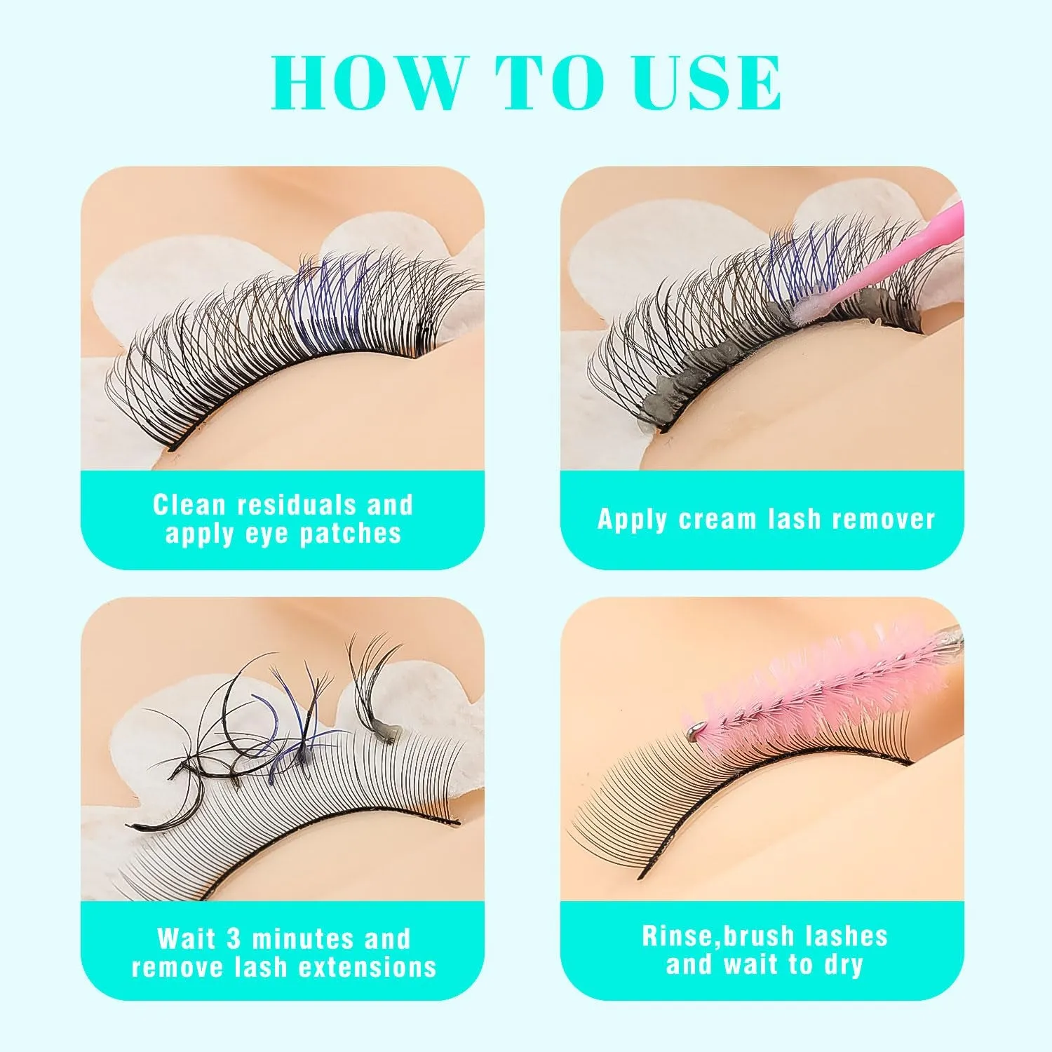 Lash Remover for Lash Extensions Eyelash Extension Cream Remover Low Irritation Cream Remover for Sensitive Skin Fast Dissolution Professional Eyelash Extensions Salon Use(15G)