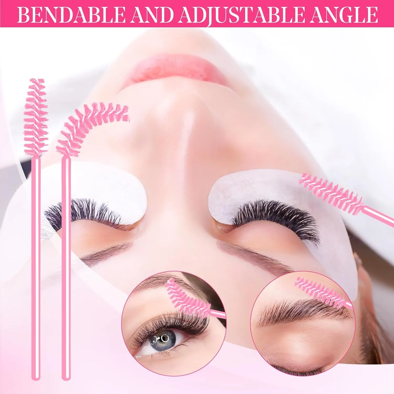 Lash Shampoo for Lash Extensions 60Ml Eyelash Extension Cleanser Lash Shampoo Cleaning Kit with Shampoo Brush & Mascara Brush-No Irritating Foaming Eyelash Makeup Remover for Home Salon Use