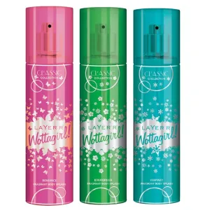 Layerr Wottagirl Classic Evergreen Fantasy Romance Pack Of 3 Body Sprays For Women