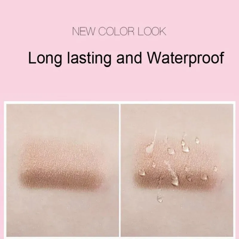 Lazy Eye Shadow Palette Korean Style Cosmetics Matte Shimmer Two Color Eyeshadow Stamp Palette with Brush Nude Makeup Set