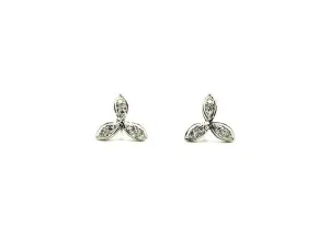 Leaf Diamonds Earrings Ad No.0127