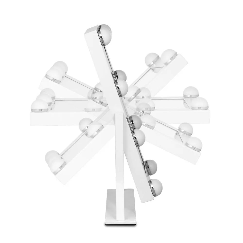 LED Standing Makeup Mirror - White