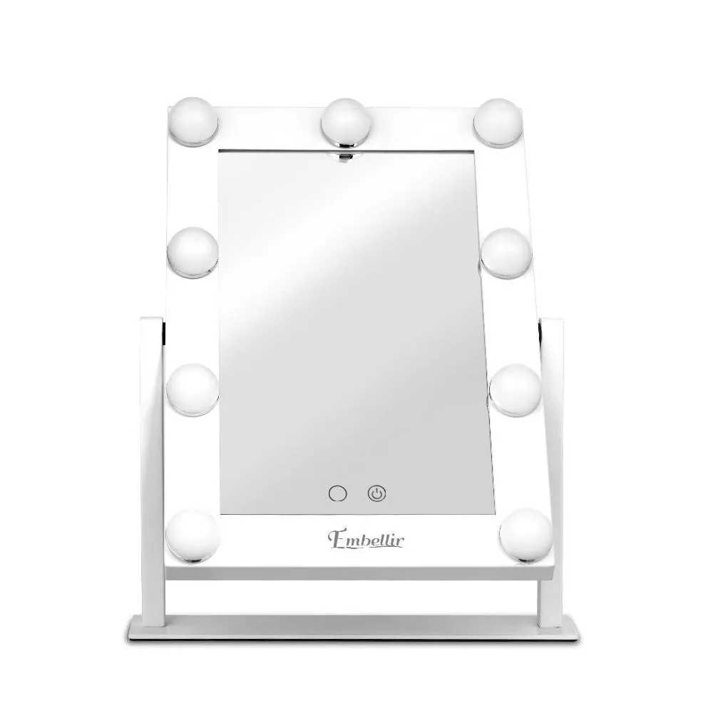 LED Standing Makeup Mirror - White