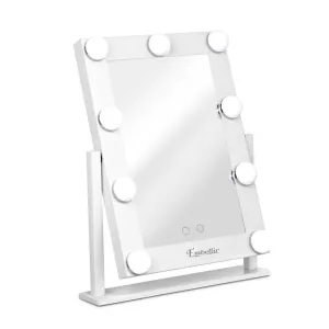 LED Standing Makeup Mirror - White