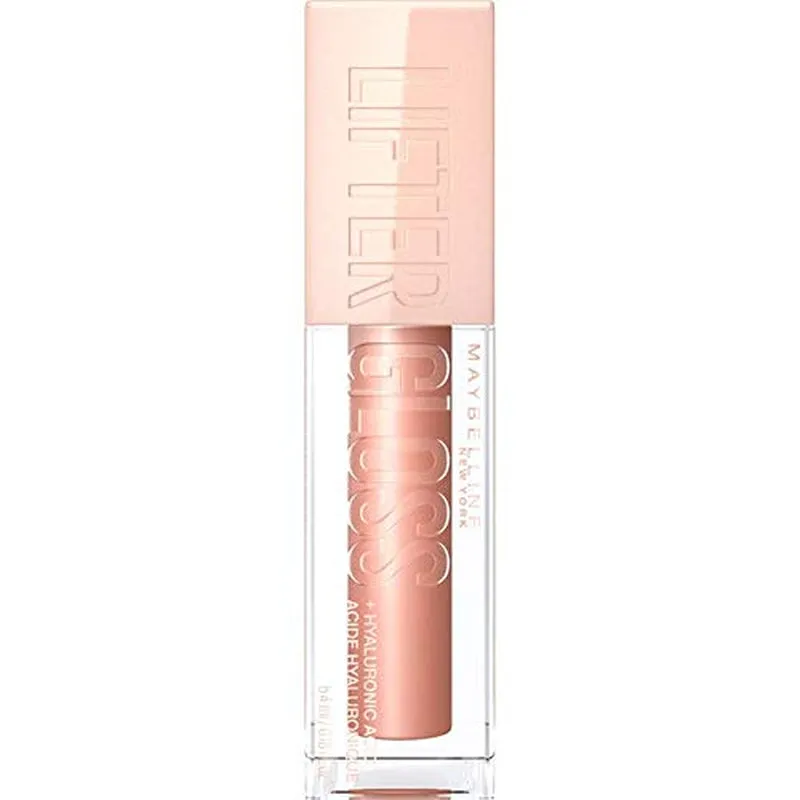 Lifter Gloss, Hydrating Lip Gloss with Hyaluronic Acid, High Shine for Plumper Looking Lips, Stone, Rosey Neutral, 0.18 Ounce
