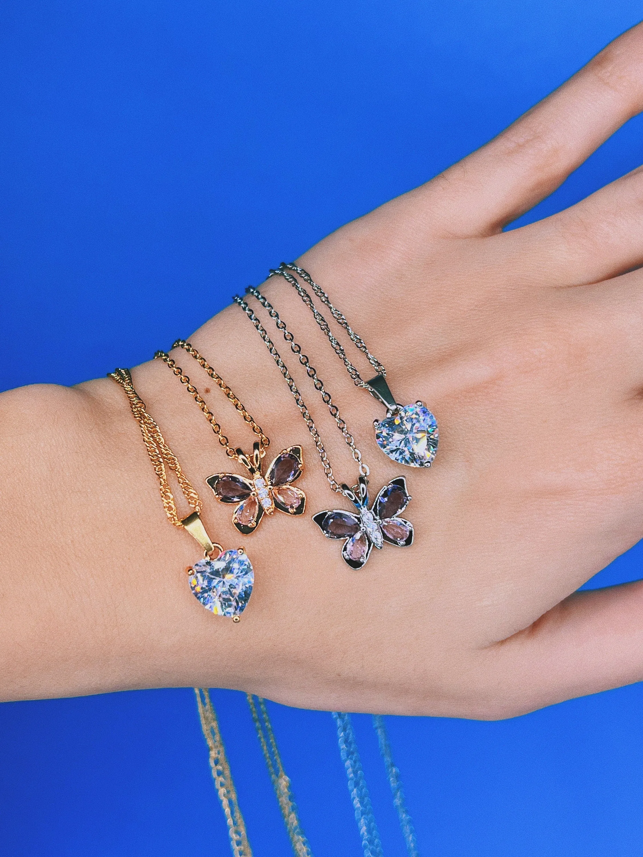 Lilac Amethyst Butterfly Necklace