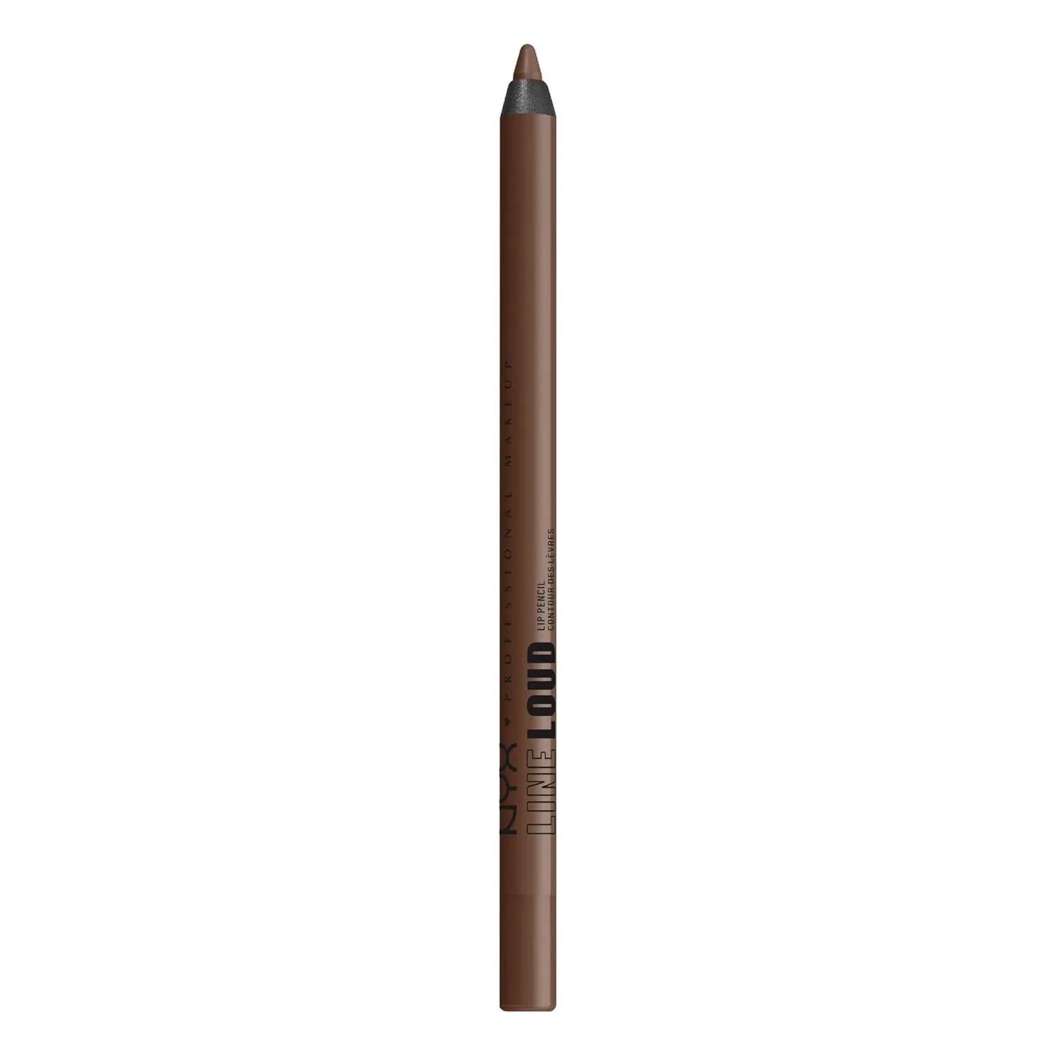 Line Loud Lip Liner, Longwear and Pigmented Lip Pencil with Jojoba Oil & Vitamin E - Rebel Kind (Chocolate Brown)