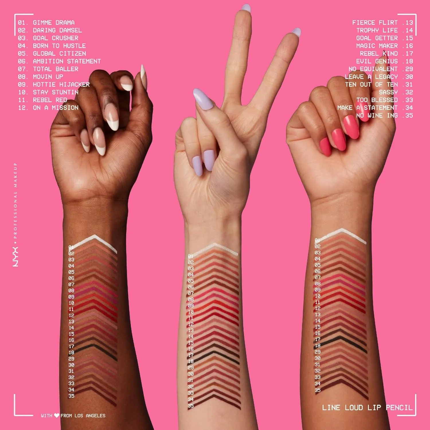 Line Loud Lip Liner, Longwear and Pigmented Lip Pencil with Jojoba Oil & Vitamin E - Rebel Kind (Chocolate Brown)
