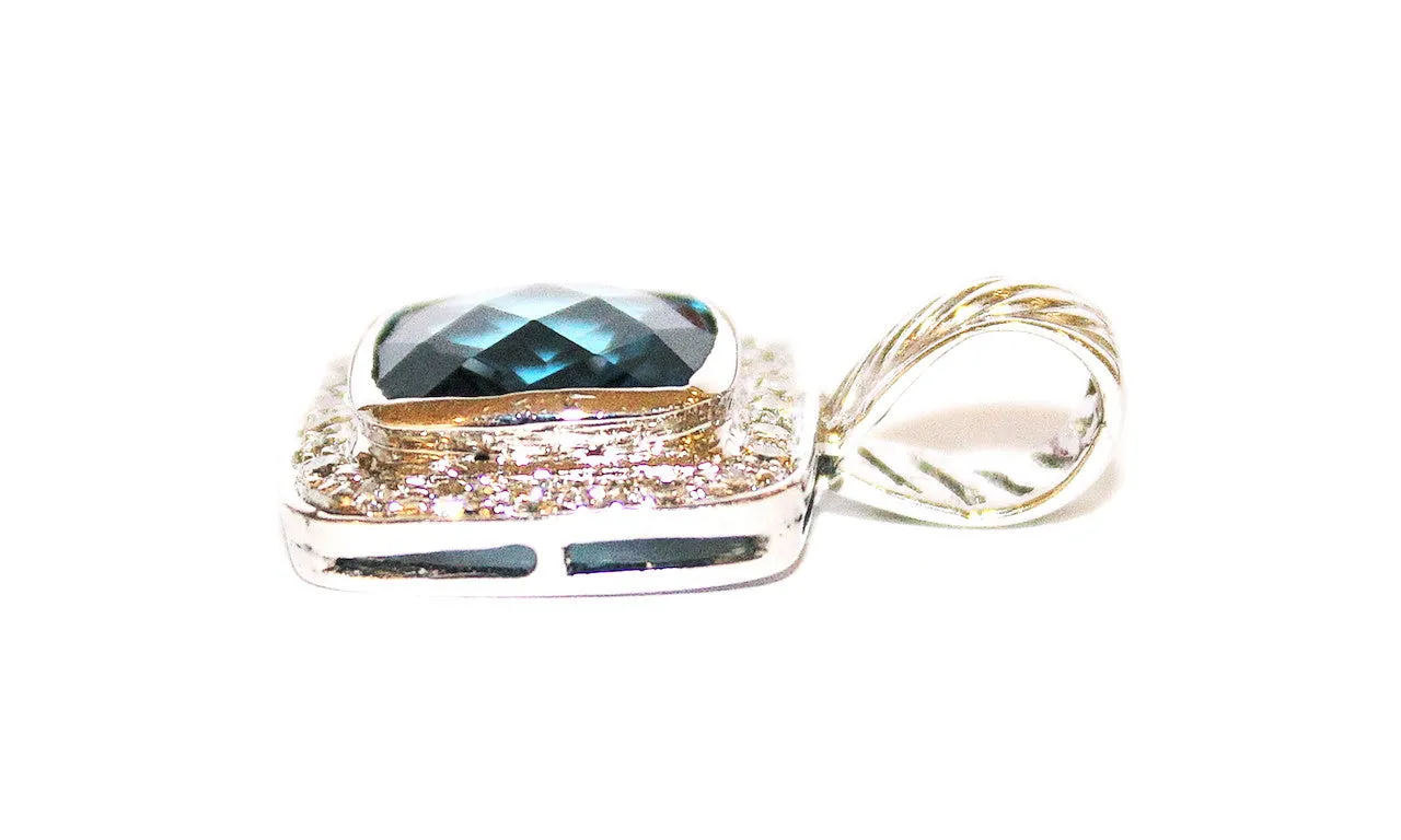 London Blue Topaz And Diamond Pendant AD No. 0756