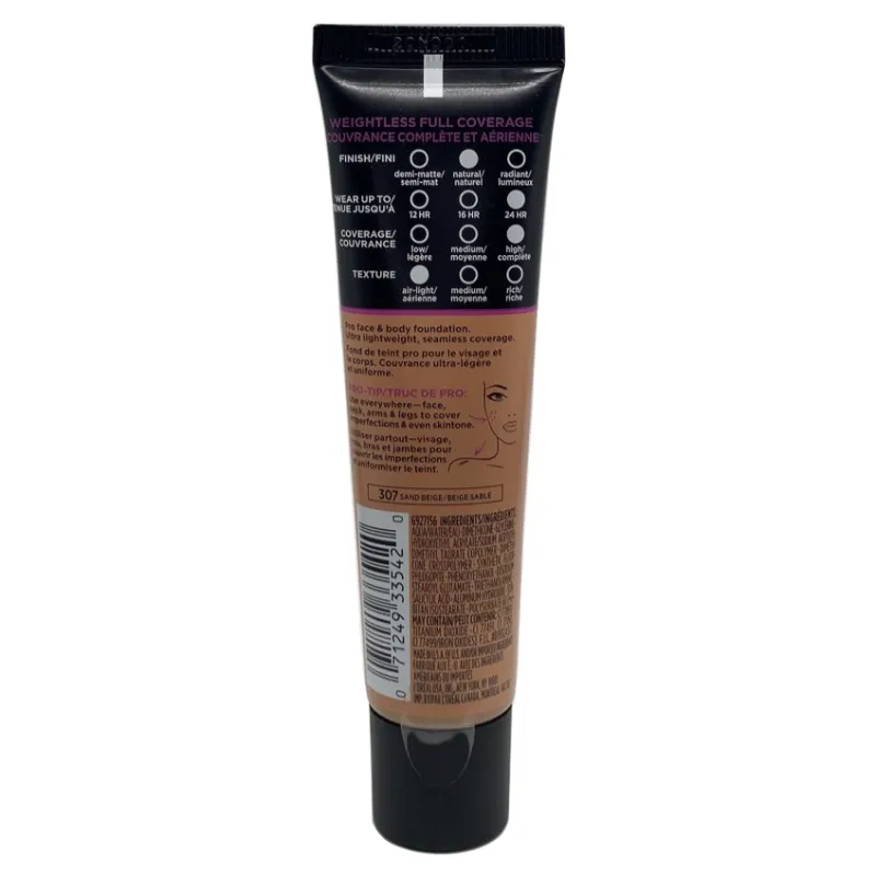 L'Oréal Paris Infallible Total Cover Foundation - 307 Sand Beige