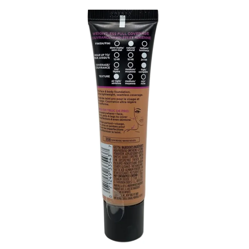 L'Oréal Paris Infallible Total Cover Foundation - 308 Sun Beige