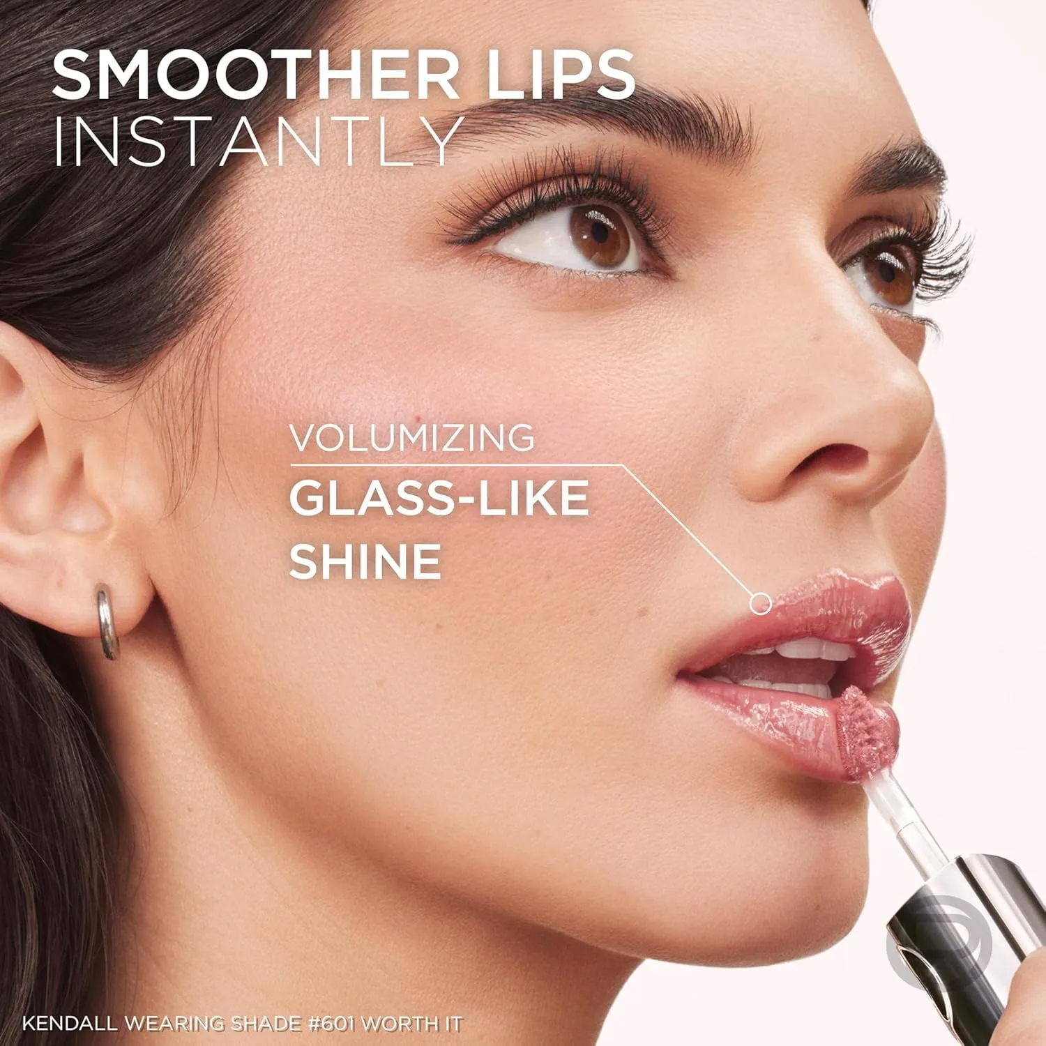 L’Oréal Paris Plump Ambition Hyaluron Lip Oil, 24 HR Lip Care with Hyaluronic Acid, Volumizing Lip Makeup with Glass-Like Shine, Worth It 601, 0.16 Fl Oz