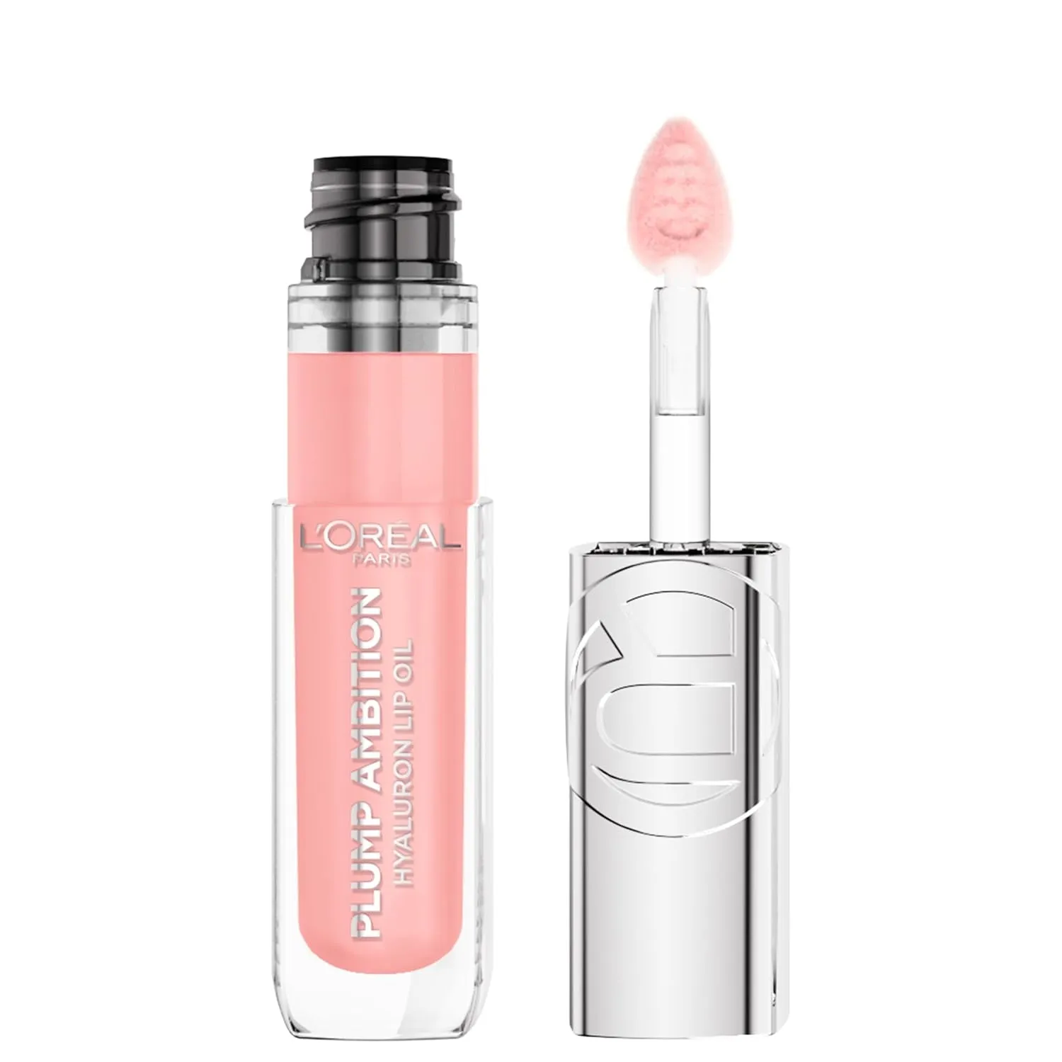 L’Oréal Paris Plump Ambition Hyaluron Lip Oil, 24 HR Lip Care with Hyaluronic Acid, Volumizing Lip Makeup with Glass-Like Shine, Worth It 601, 0.16 Fl Oz
