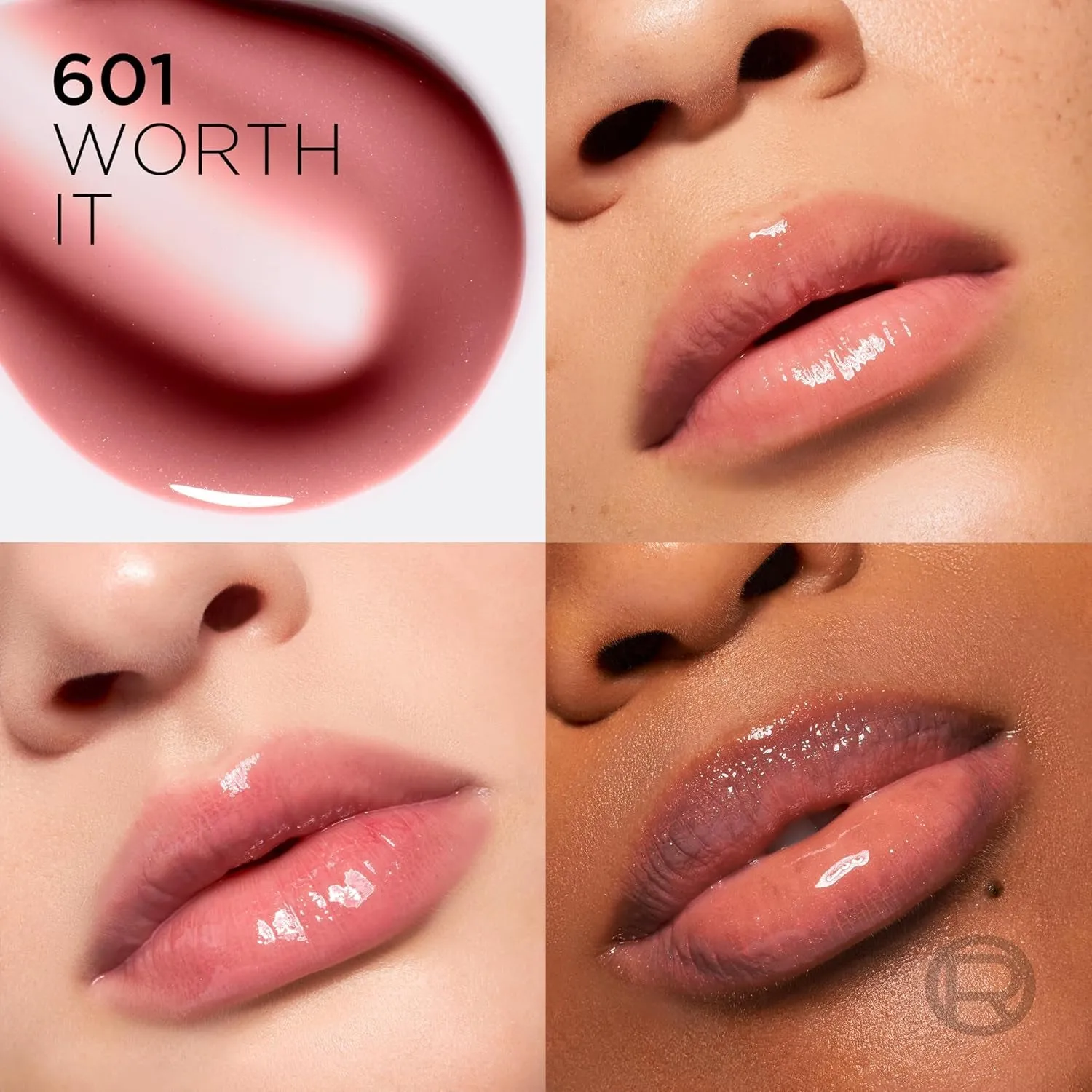 L’Oréal Paris Plump Ambition Hyaluron Lip Oil, 24 HR Lip Care with Hyaluronic Acid, Volumizing Lip Makeup with Glass-Like Shine, Worth It 601, 0.16 Fl Oz