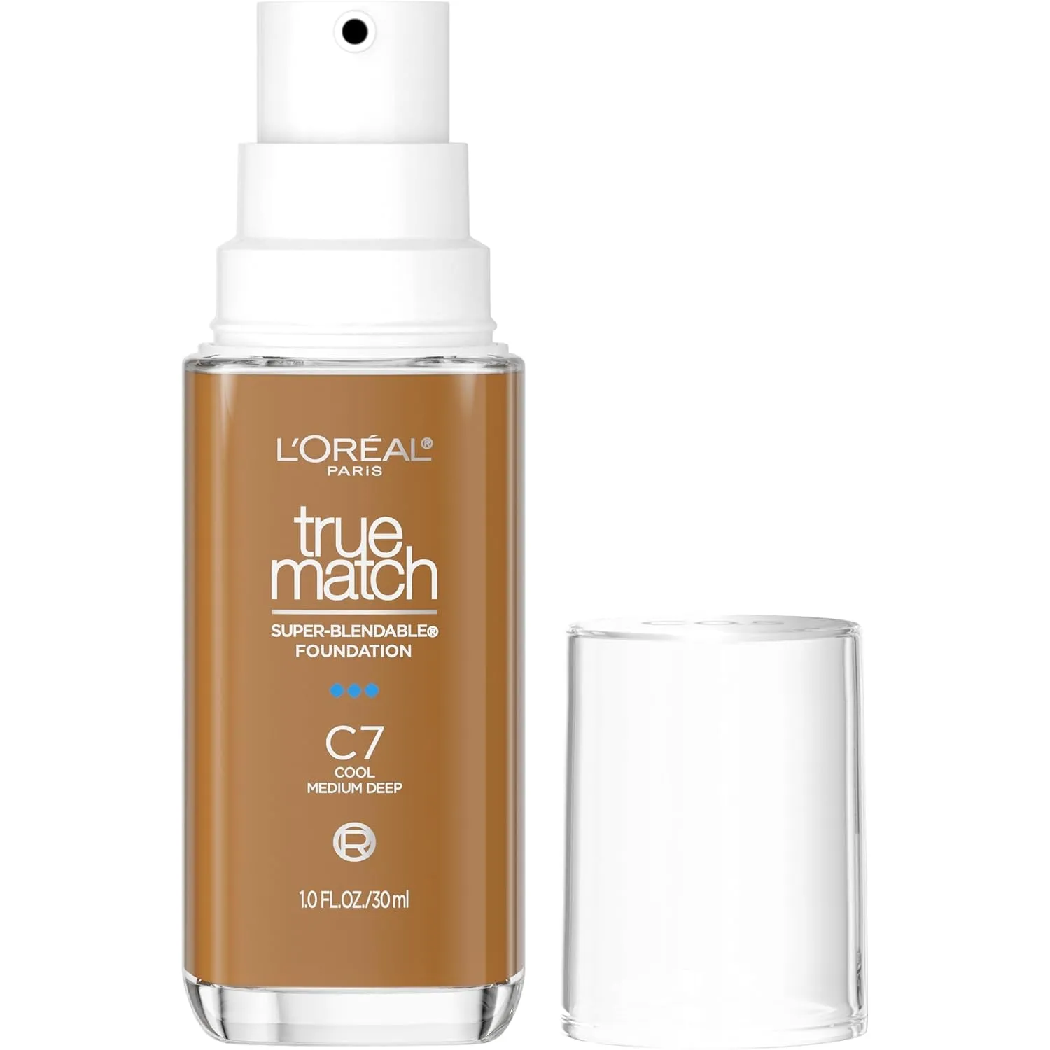 L’Oréal Paris True Match Super-Blendable Foundation, Medium Coverage Liquid Foundation Makeup, N3, Light Medium, 1 Fl Oz