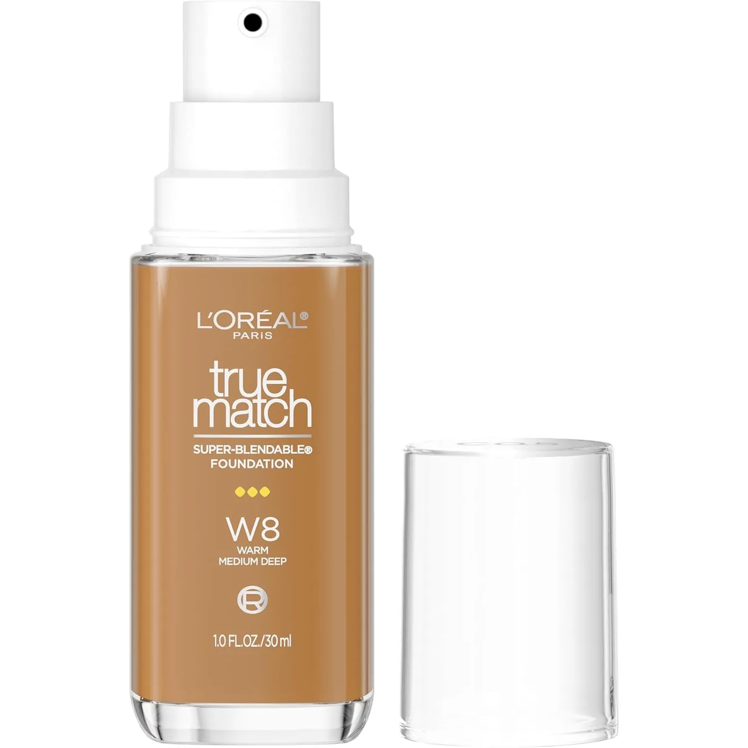 L’Oréal Paris True Match Super-Blendable Foundation, Medium Coverage Liquid Foundation Makeup, N3, Light Medium, 1 Fl Oz