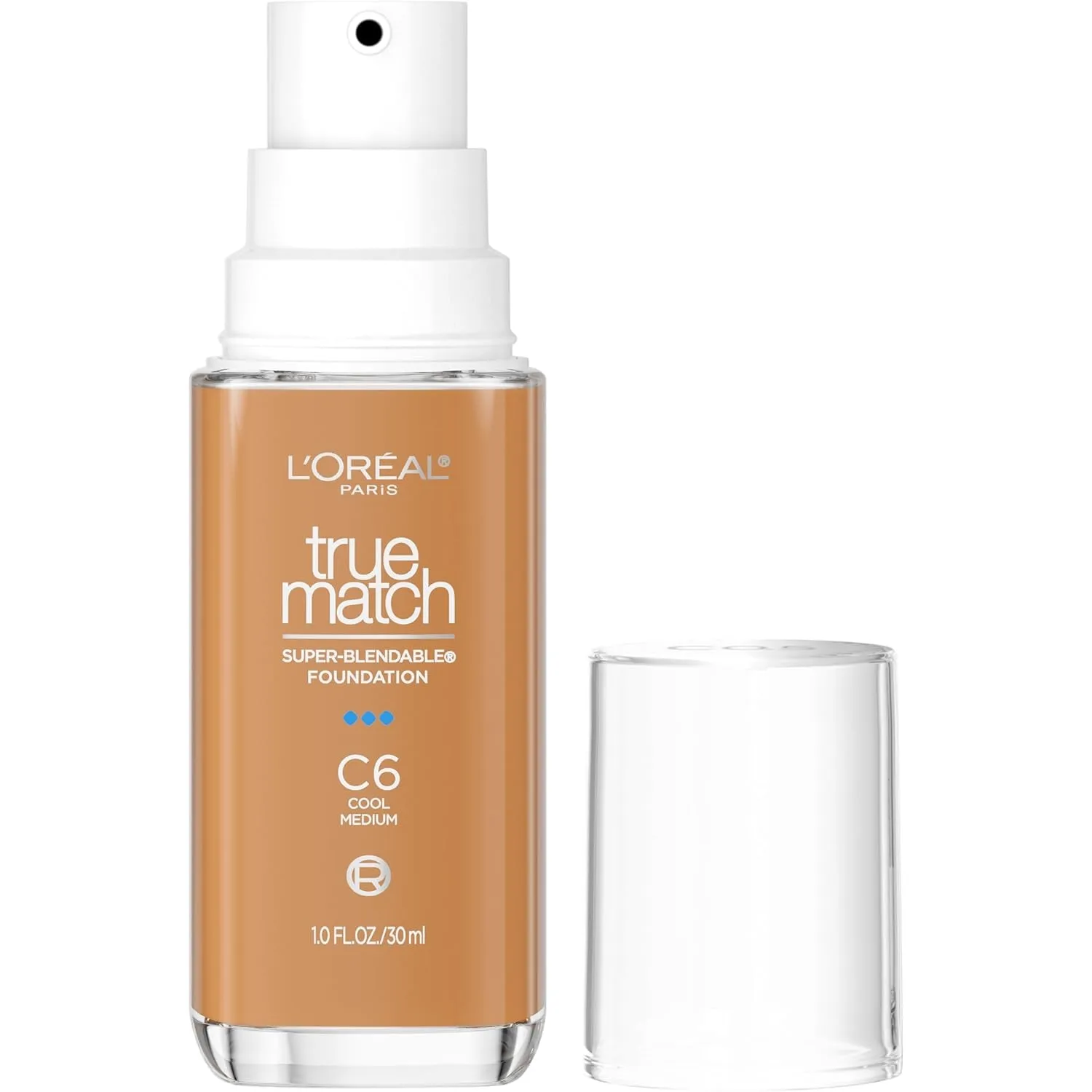 L’Oréal Paris True Match Super-Blendable Foundation, Medium Coverage Liquid Foundation Makeup, N3, Light Medium, 1 Fl Oz