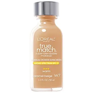 L'OREAL PARIS TRUE MATCH SUPER-BLENDABLE FOUNDATION MAKEUP WITH SPF 17 "W7"