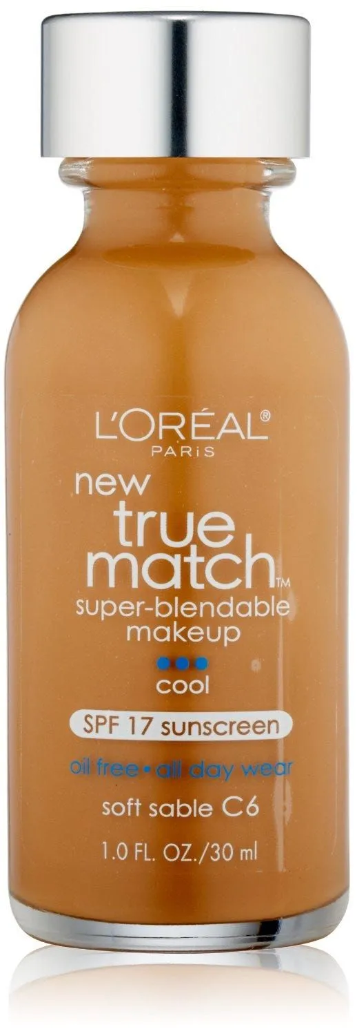 L'OREAL TRUE MATCH SUPER-BLENDABLE FOUNDATION MAKEUP WITH SPF 17 "C6"