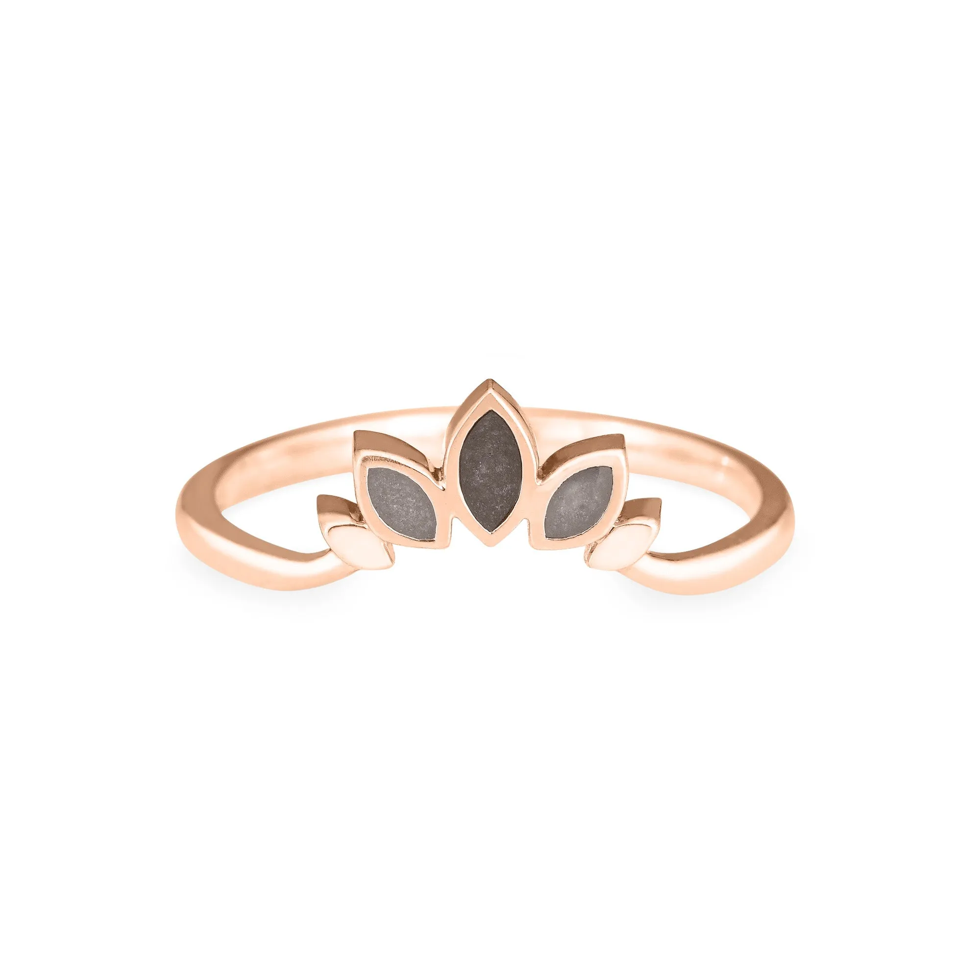 Lotus Cremation Ring in 14K Rose Gold
