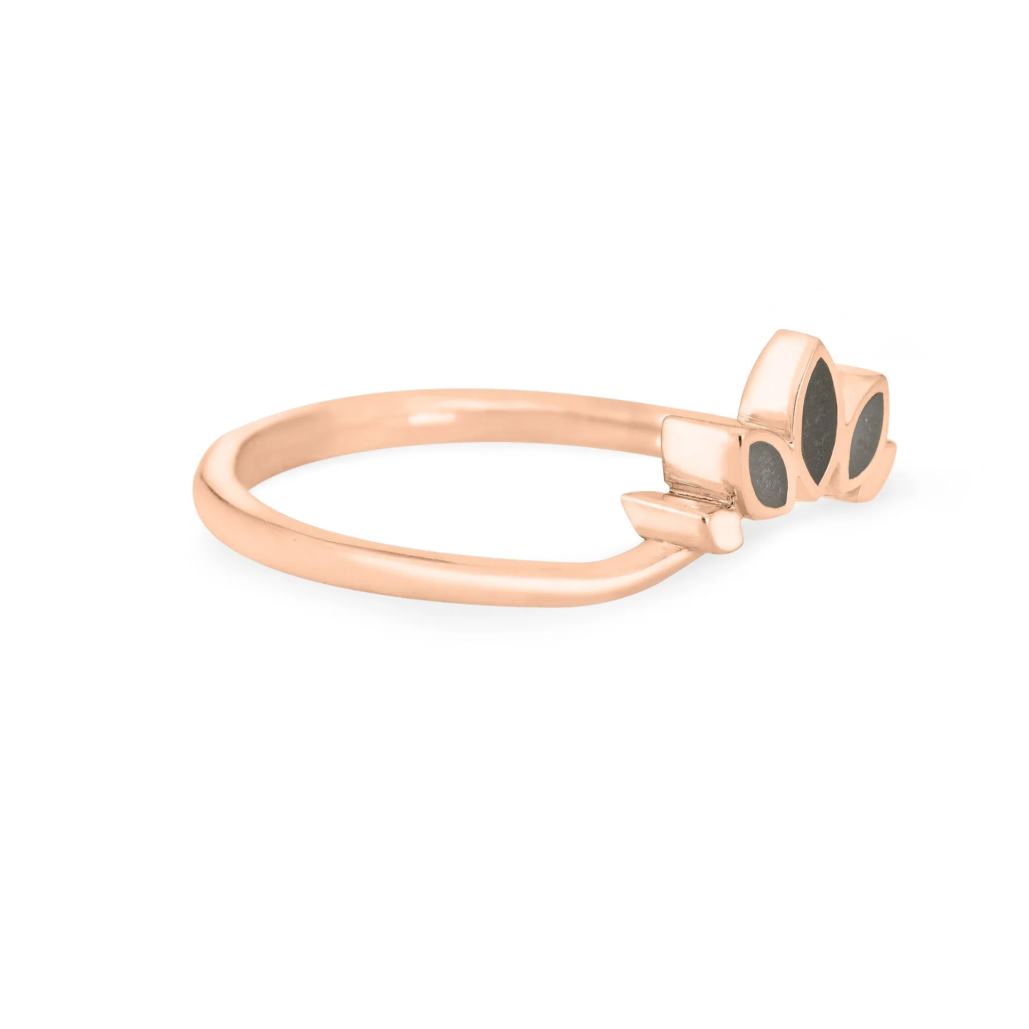 Lotus Cremation Ring in 14K Rose Gold