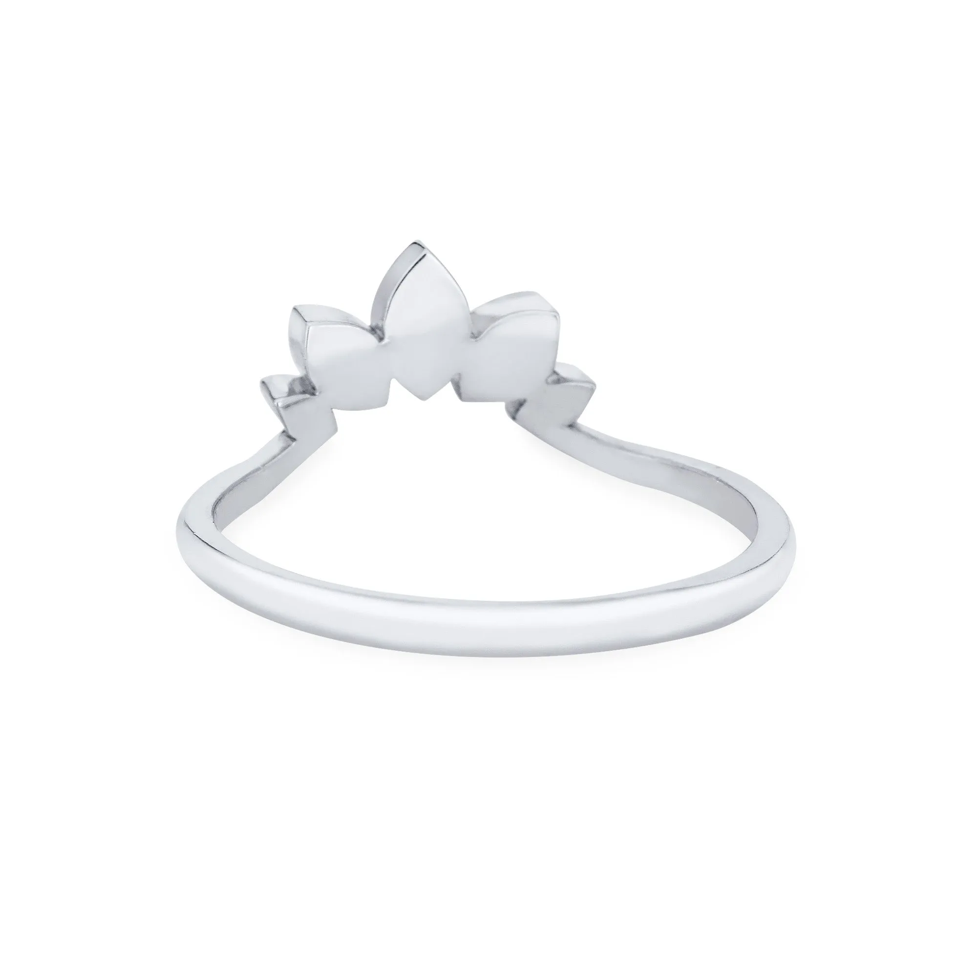 Lotus Cremation Ring in 14K White Gold