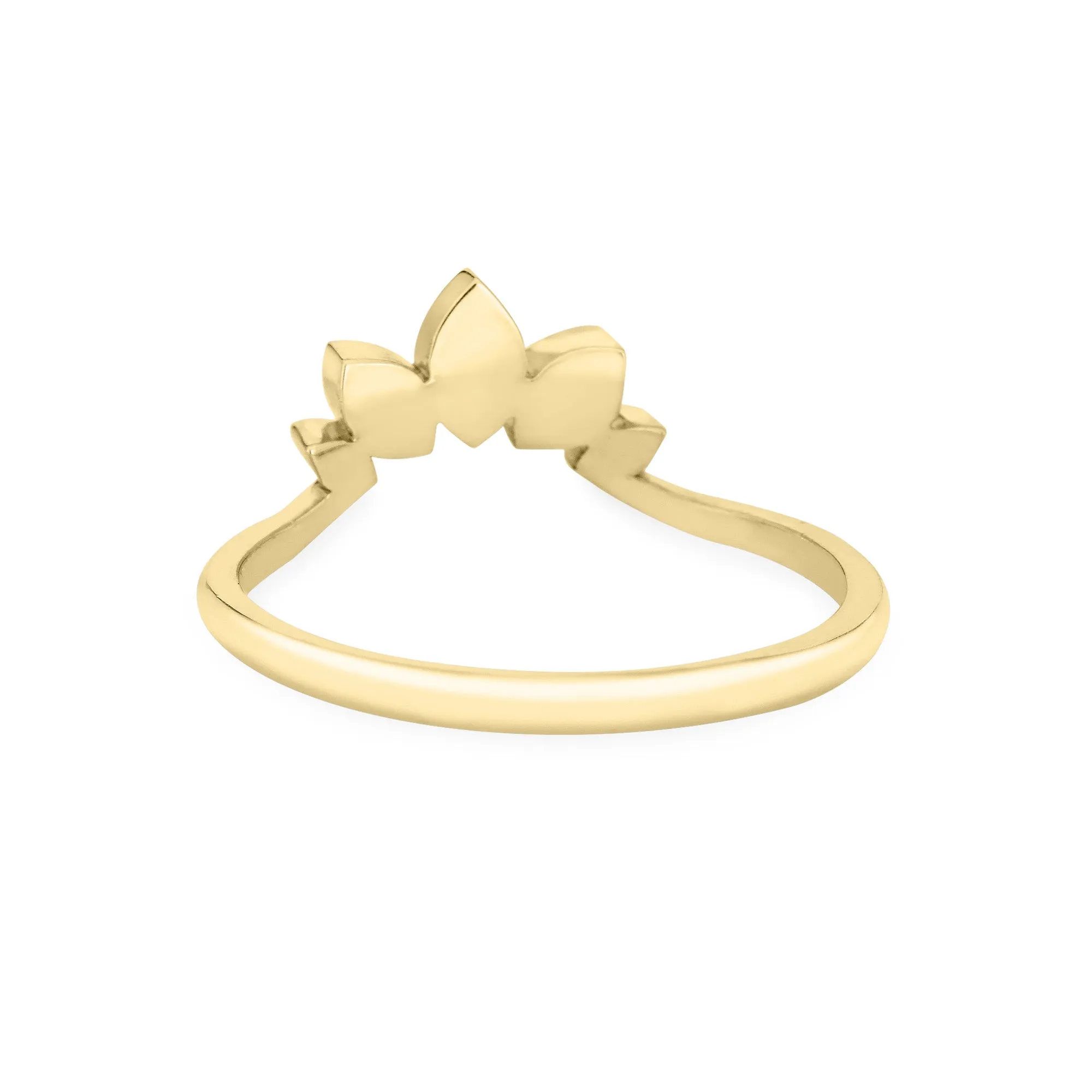 Lotus Cremation Ring in 14K Yellow Gold
