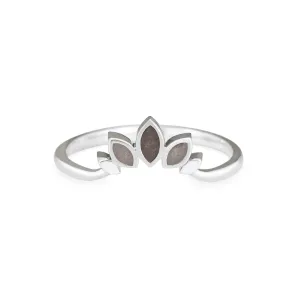 Lotus Cremation Ring in Sterling Silver