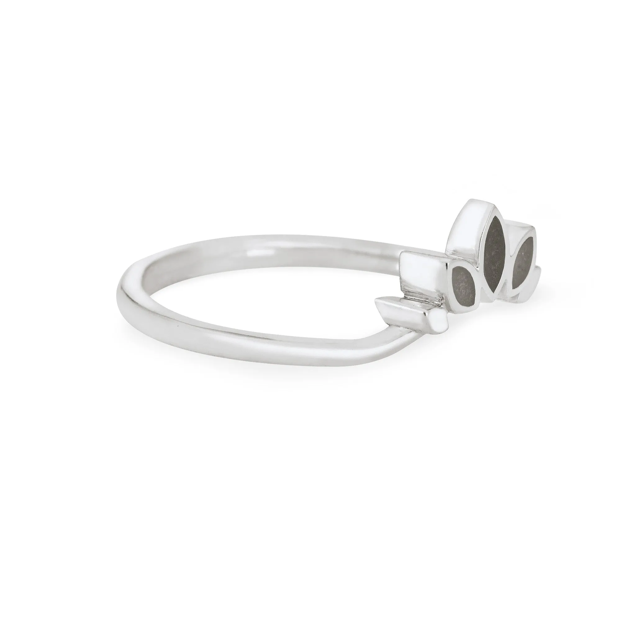 Lotus Cremation Ring in Sterling Silver