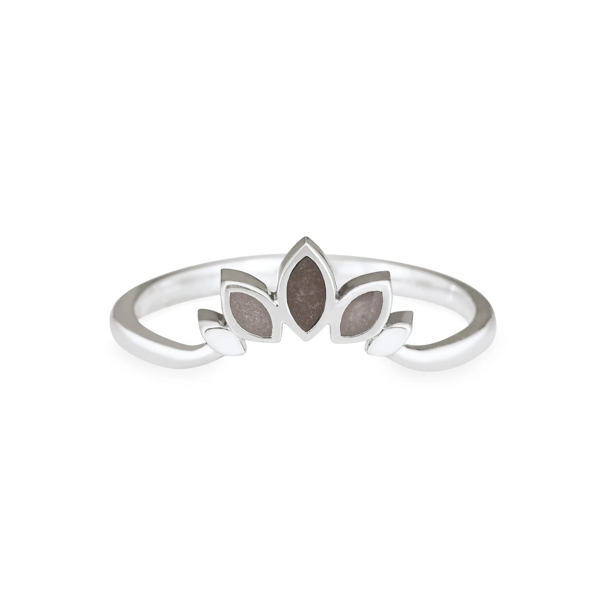 Lotus Cremation Ring in Sterling Silver