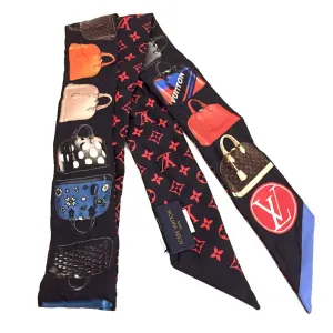 Louis Vuitton Monogram Bandeau BB Tribute Toe Alma Silk Scarf Twilly
