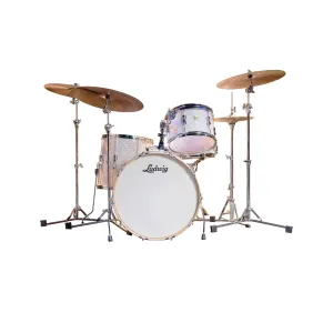 Ludwig LCLUB20WM Continental Club 4-Piece Drum Kit(20B 14F 12T 14S), White Marine Pearl