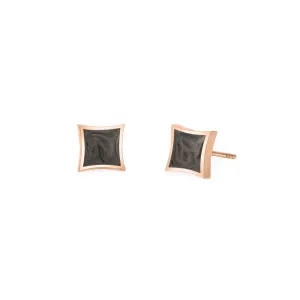 Luminary Stud Cremation Earrings in 14K Rose Gold