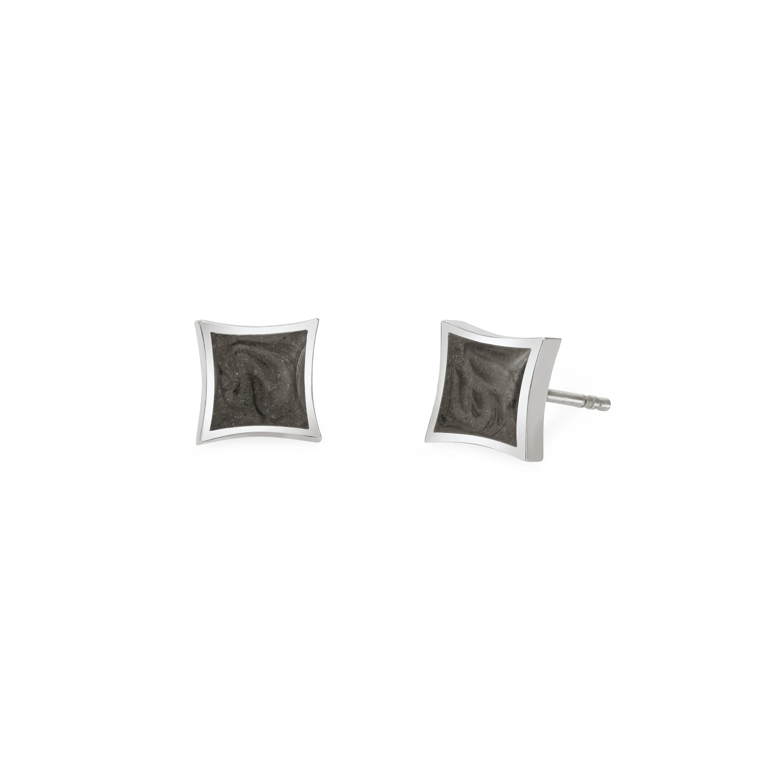 Luminary Stud Cremation Earrings in Sterling Silver