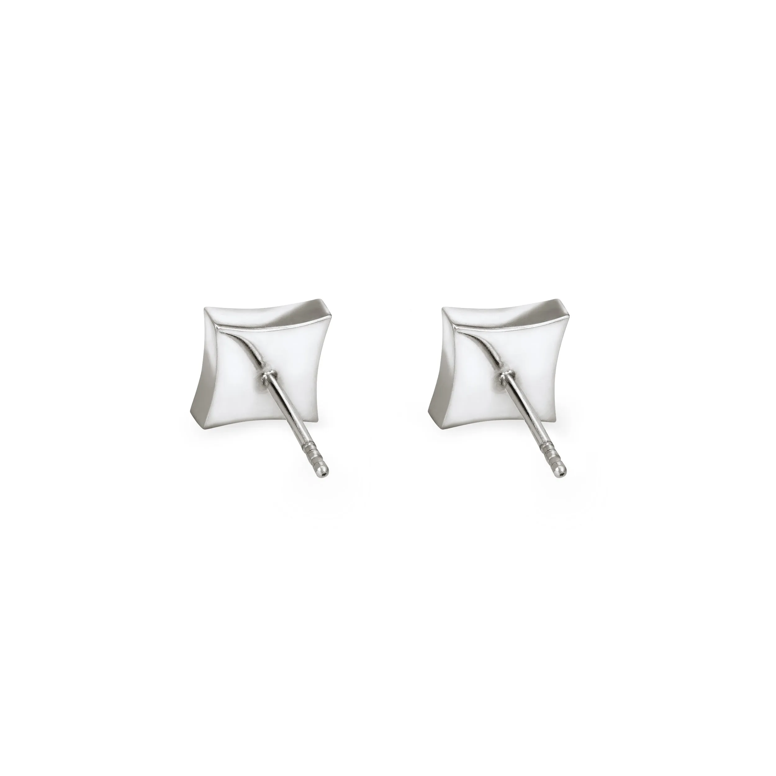 Luminary Stud Cremation Earrings in Sterling Silver
