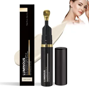 Luminous Eye Corrector SPF 41, under Eye Color Corrector for Dark Circles, Hydrating Eye Serum with Peach Undertone, Anti-Aging Tinted Eye Cream (Ivory, 1Pc)