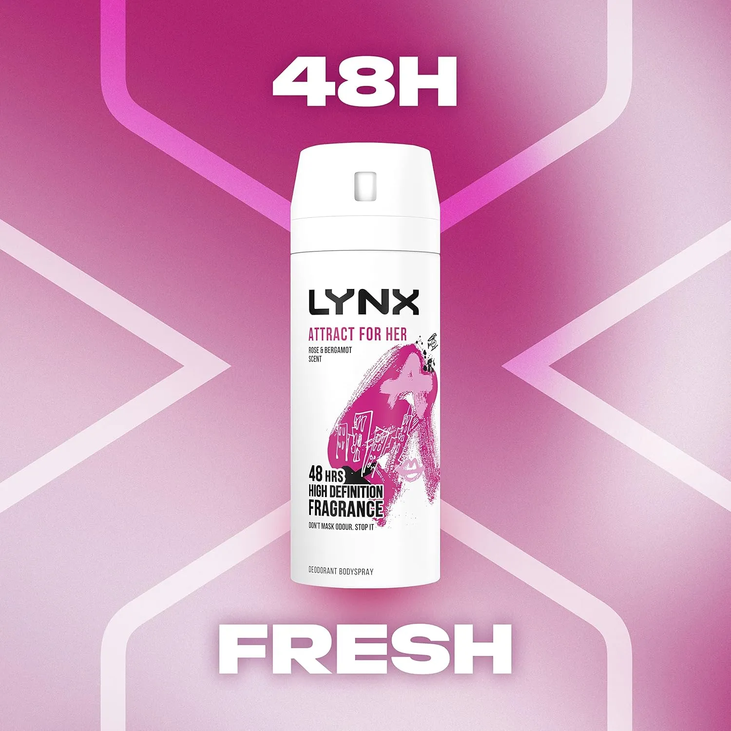 LYNX Attract for Her Trio & Speaker Gift Set 2x Bodysprays,1x Bodywash & Speaker