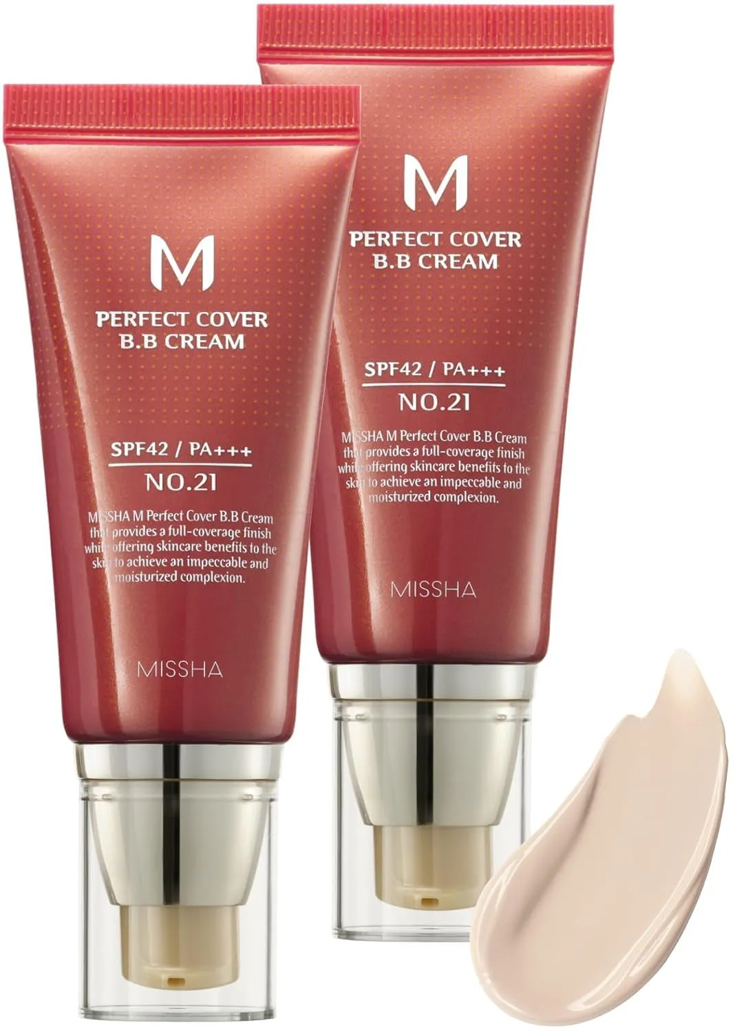 M Perfect BB Cream No.21 Light Beige for Bright Skin SPF 42 PA     1.69 Fl Oz - Tinted Moisturizer for Face with SPF