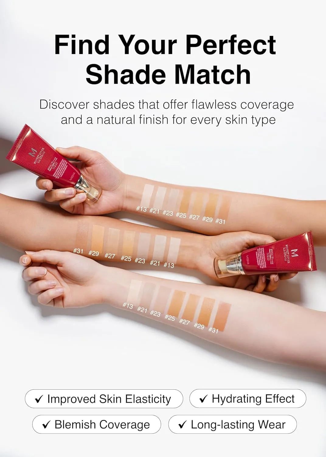 M Perfect BB Cream No.21 Light Beige for Bright Skin SPF 42 PA     1.69 Fl Oz - Tinted Moisturizer for Face with SPF