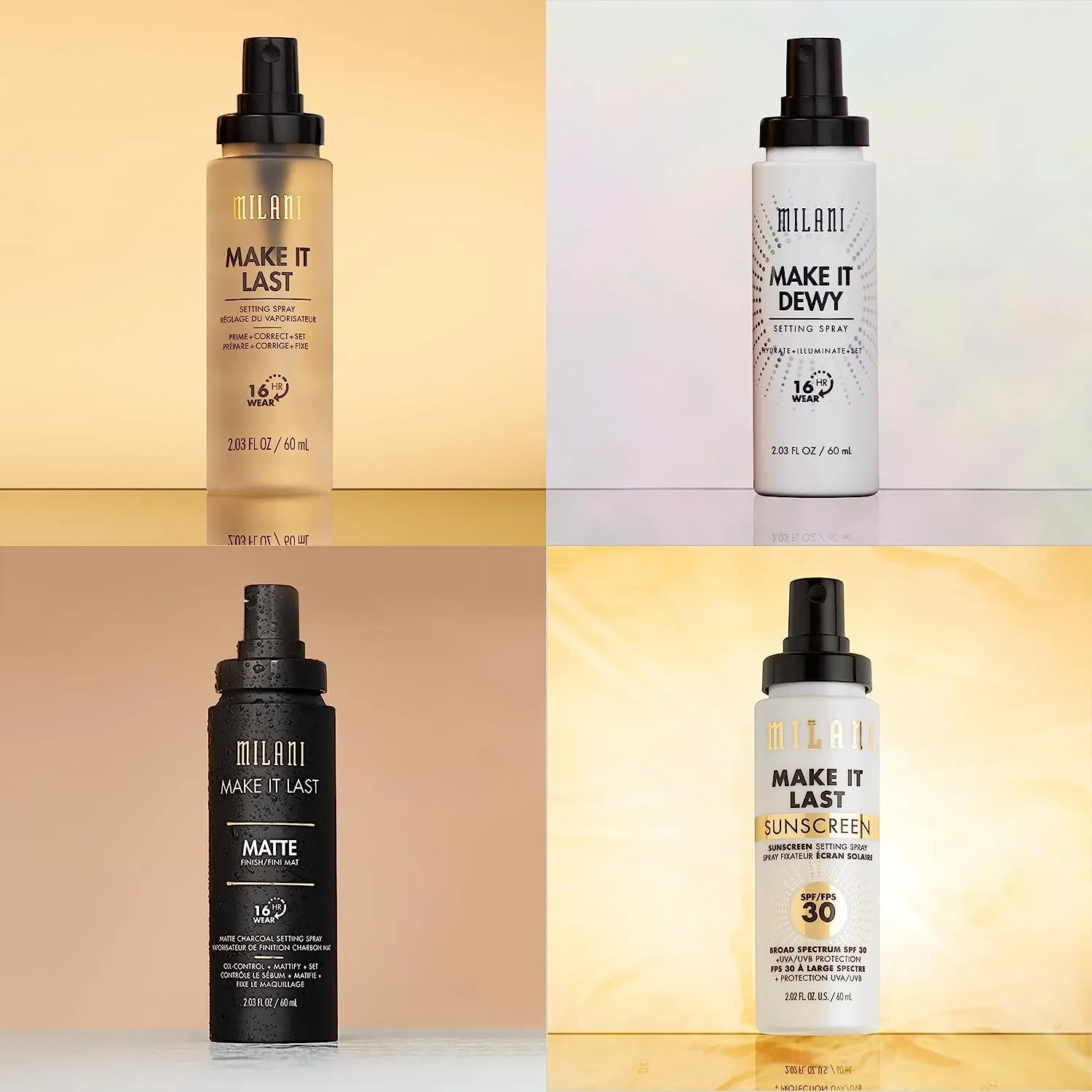 Make It Last Original - Natural Finish Setting Spray 3-In-1 Setting Spray and Primer- Prime   Correct   Set Makeup Finishing Spray and Primer - Long Lasting Makeup Primer and Spray 2.03 Fl. Oz