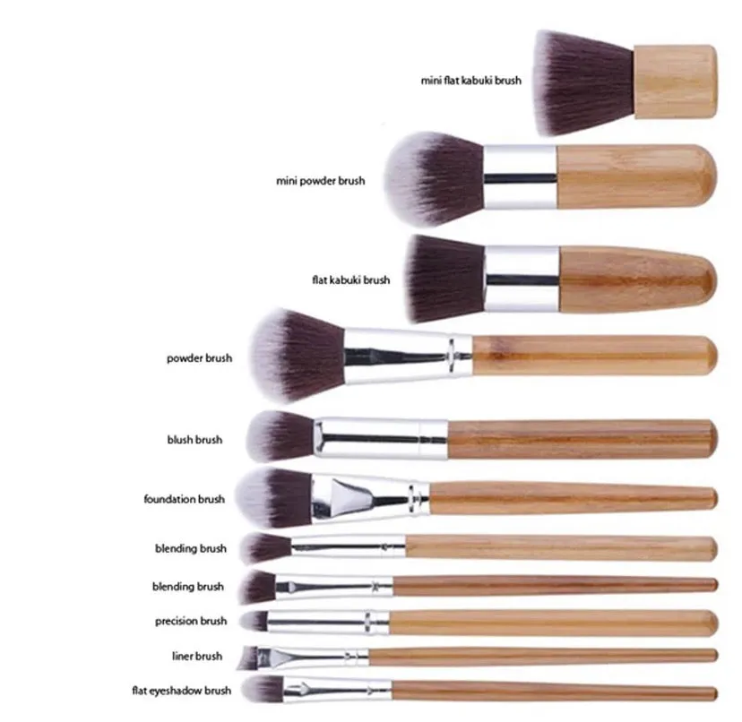 Makeup Bamboo Brush Set 10 Piece