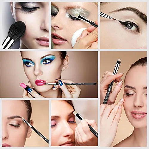 Makeup Brushes 12pcs Professional Cosmetic Brushes,Eigshow Limited Edition Foundation Powder Contour Blush Cosmetic Eye Brush Sets With Luxury Cosmetic Bag