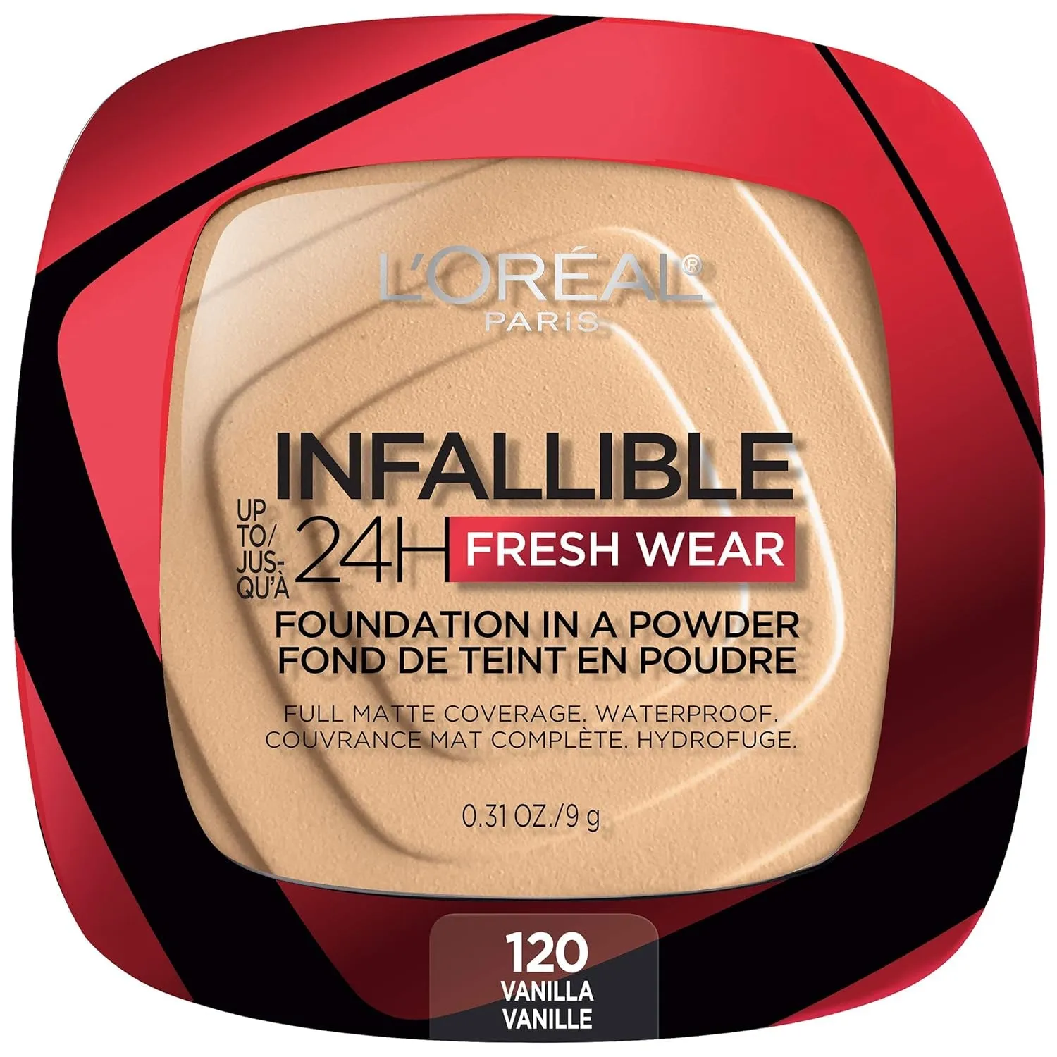 Makeup Infallible Fresh Wear Foundation in a Powder, up to 24H Wear, Waterproof, Ivory Buff, 0.31 Oz.