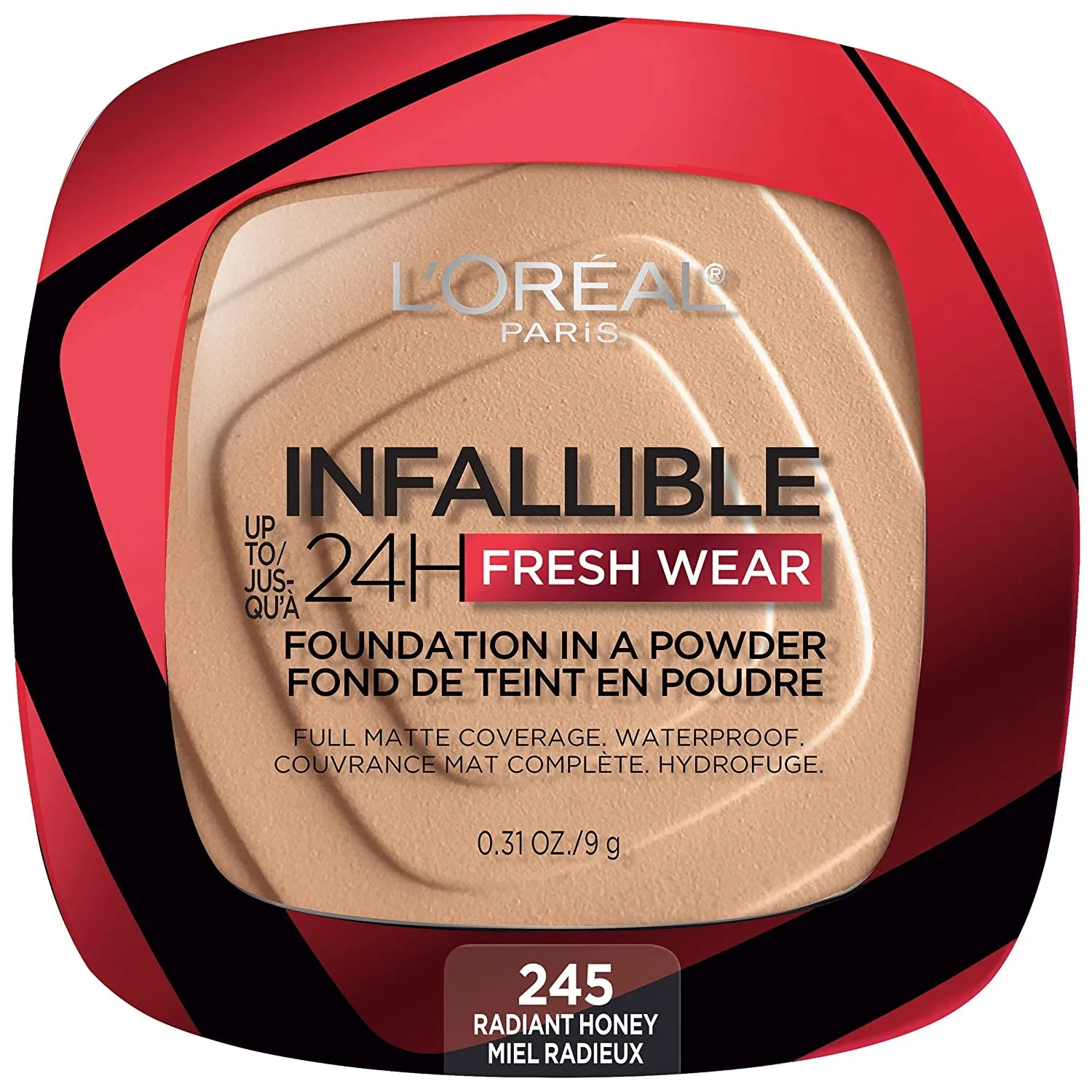 Makeup Infallible Fresh Wear Foundation in a Powder, up to 24H Wear, Waterproof, Ivory Buff, 0.31 Oz.