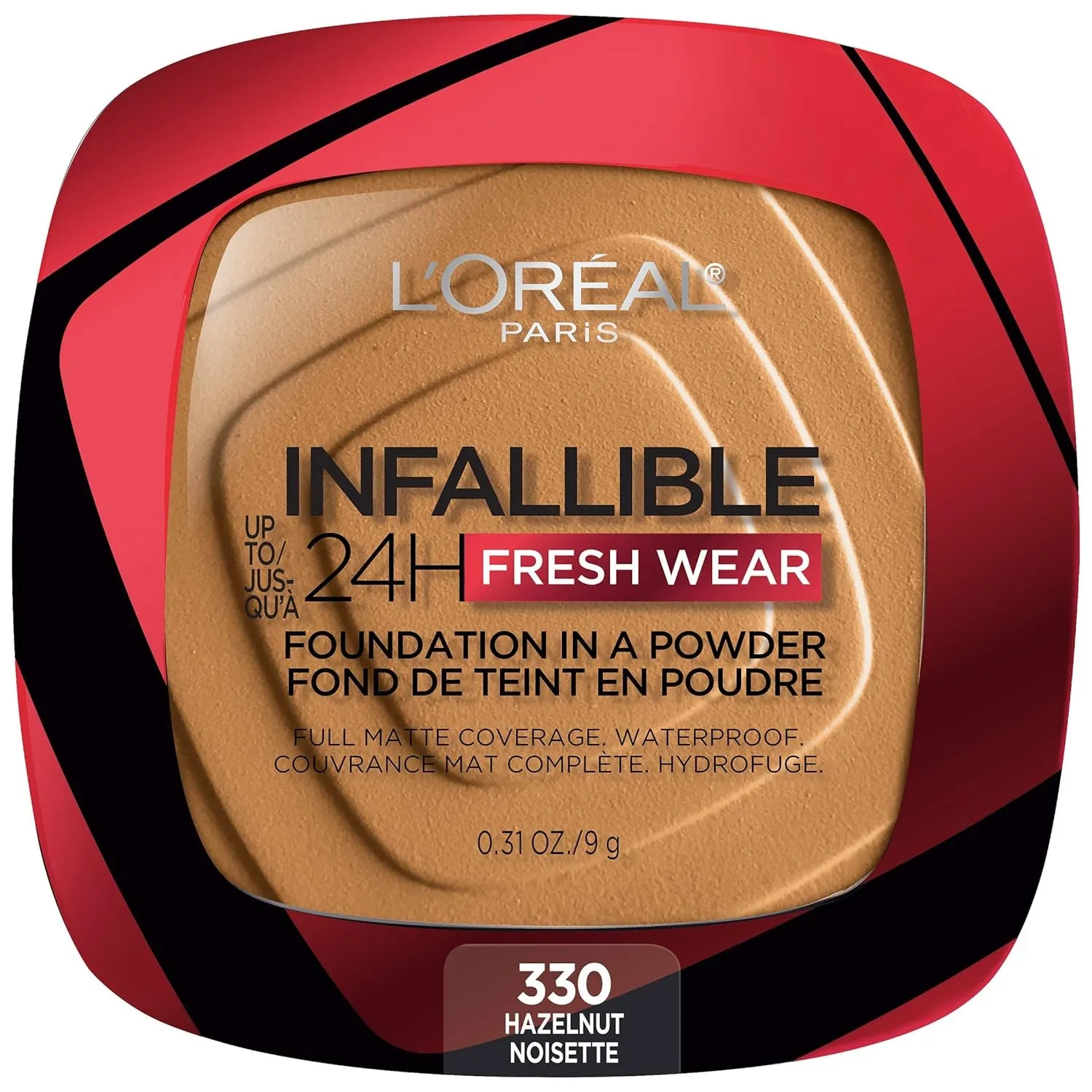 Makeup Infallible Fresh Wear Foundation in a Powder, up to 24H Wear, Waterproof, Ivory Buff, 0.31 Oz.