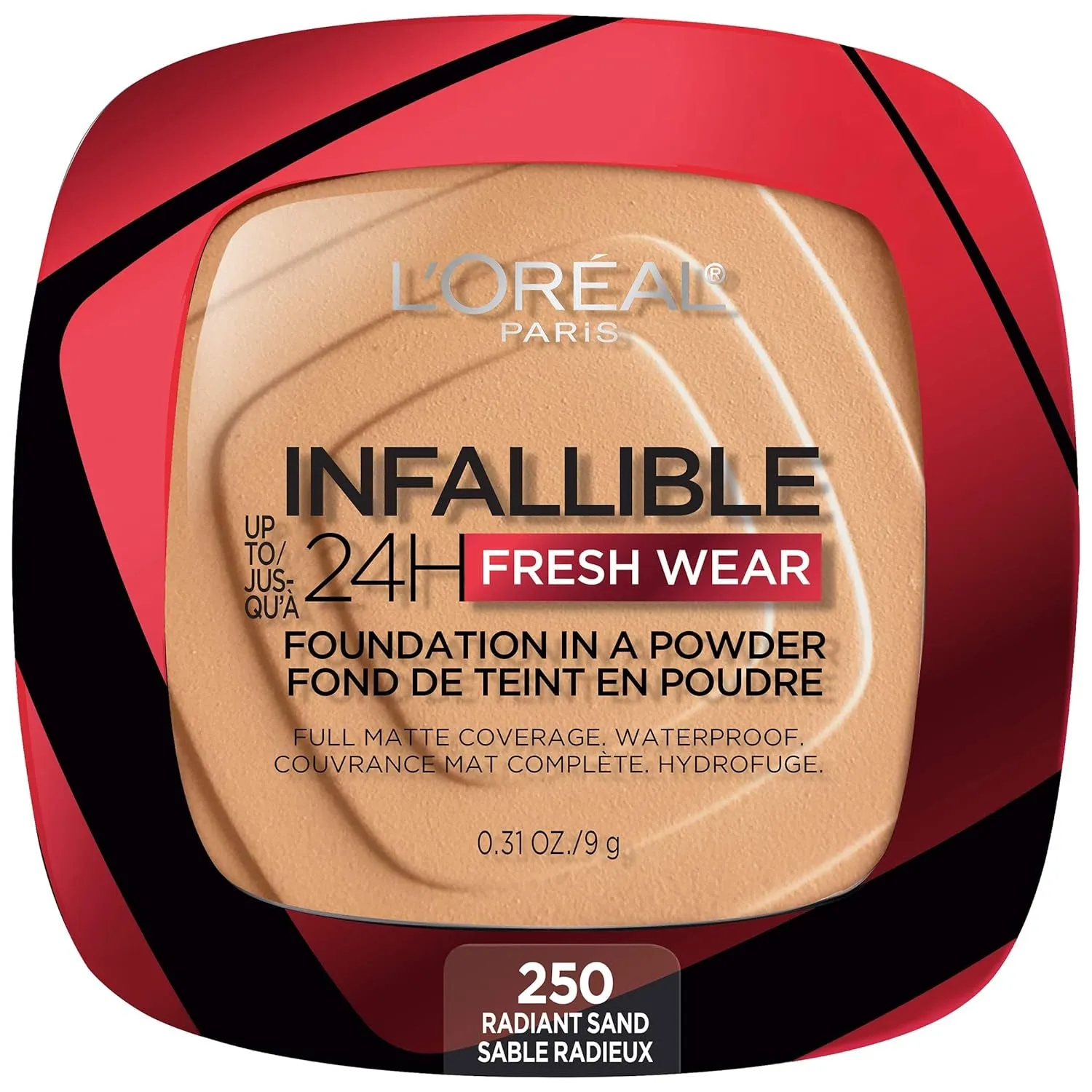Makeup Infallible Fresh Wear Foundation in a Powder, up to 24H Wear, Waterproof, Ivory Buff, 0.31 Oz.