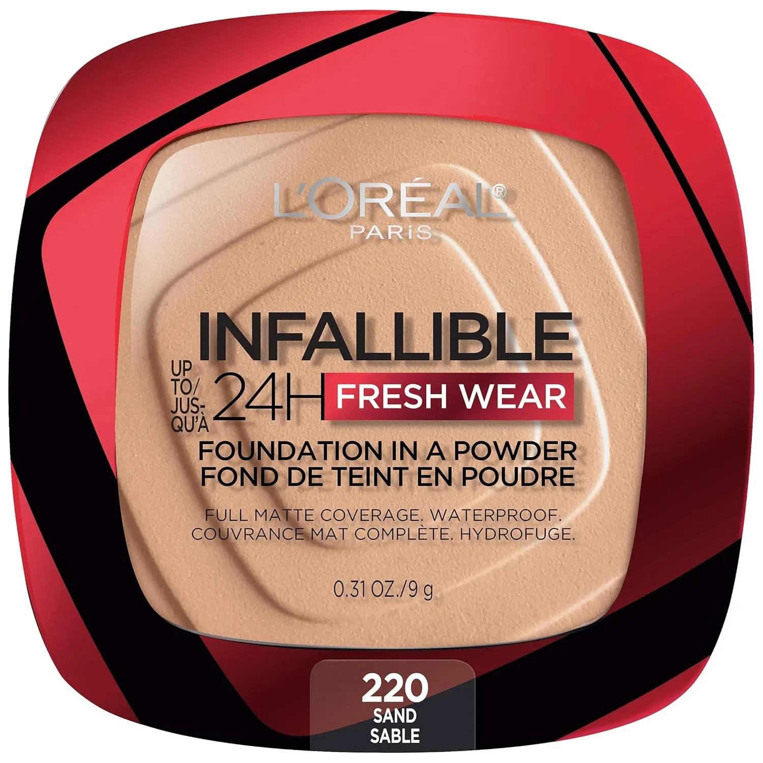 Makeup Infallible Fresh Wear Foundation in a Powder, up to 24H Wear, Waterproof, Ivory Buff, 0.31 Oz.