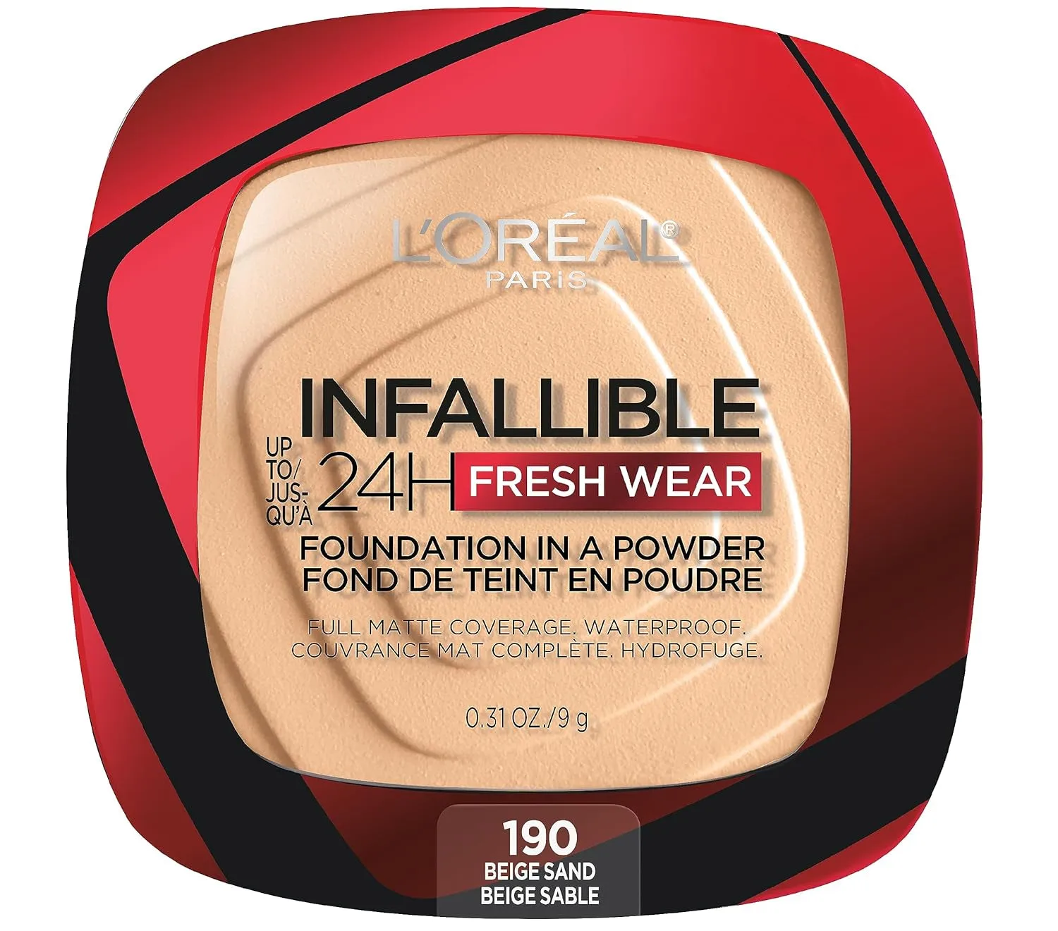 Makeup Infallible Fresh Wear Foundation in a Powder, up to 24H Wear, Waterproof, Ivory Buff, 0.31 Oz.